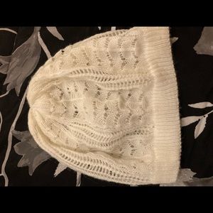 Off white knit beanie